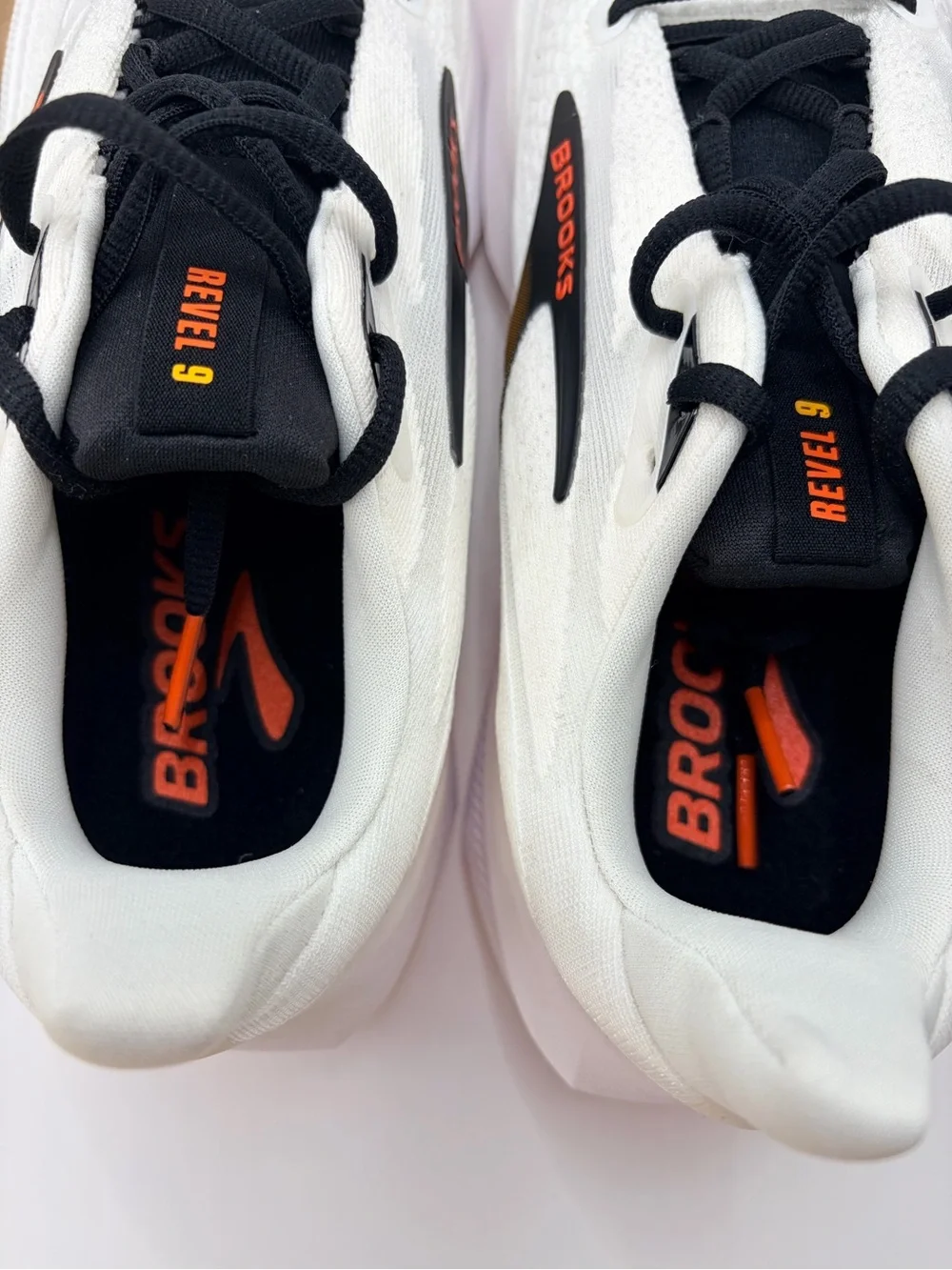 Brooks White Black Orange Yellow Running Shoes